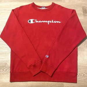 Champion Men’s Medium Red Scarlet Crewneck